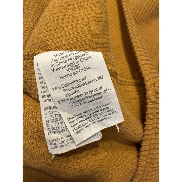 Madewell Texture & Thread Knot Front Mustard Top S - Picture 4 of 4